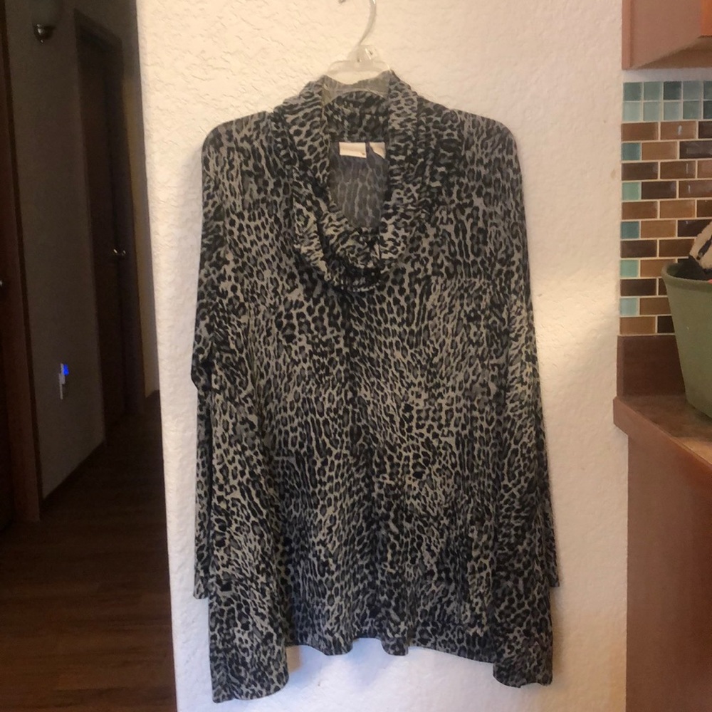 Chico’s long sleeved cowl neck shirt